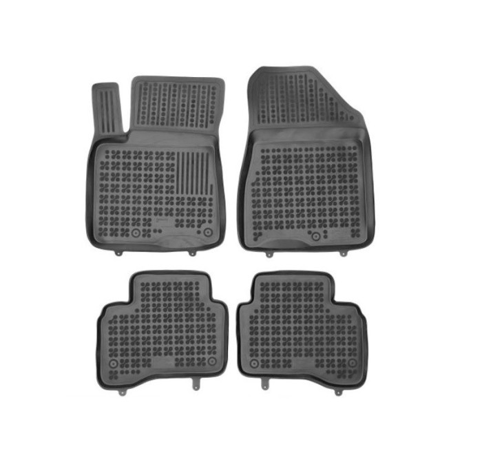 Set covorase auto din cauciuc KIA NIRO, 07.2016- model Hybrid, presuri tip tavita, negru