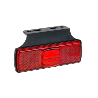 Lampa gabarit auto BestAutoVest 12V/ 24V cu LED, dreptunghiulara Rosie , 97x30x12mm, cu cablu, cu suport fixare,1 buc. Kft Auto foto