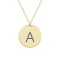 Lara- Colier din argint 925 placat cu aur 24K personalizat cu initiala - banut