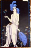 ART DECO , FELICITARE,,LA ROSERAIE&quot;NECIRCULATA/dupa Georges BARBIER
