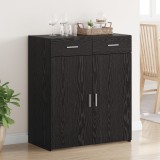 Sifonier Gossi Stejar Negru 80x42.5x93.5 cm, Lemn Ingineresc, 5 Rafturi, 2 Sertare