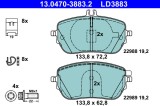 ATE 13.0470-3883.2 ATE Ceramic set placute frana,frana disc