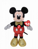 Cumpara ieftin Plus Ty 25cm Beanie Babies Disney Mickey cu Sclipici si Sunete