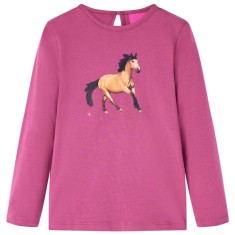 Tricou pentru copii cu m&acirc;neci lungi, zmeuriu, 104