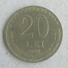 Rara! Moneda Romania 20 lei 1996