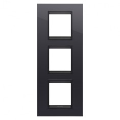 Rama Ornament 3P verticala LUX Gewiss Chorus monocrom negru GW16227YN