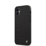 Cumpara ieftin Husa Cover BMW Leather Hot Stamp pentru iPhone 12 Mini Black