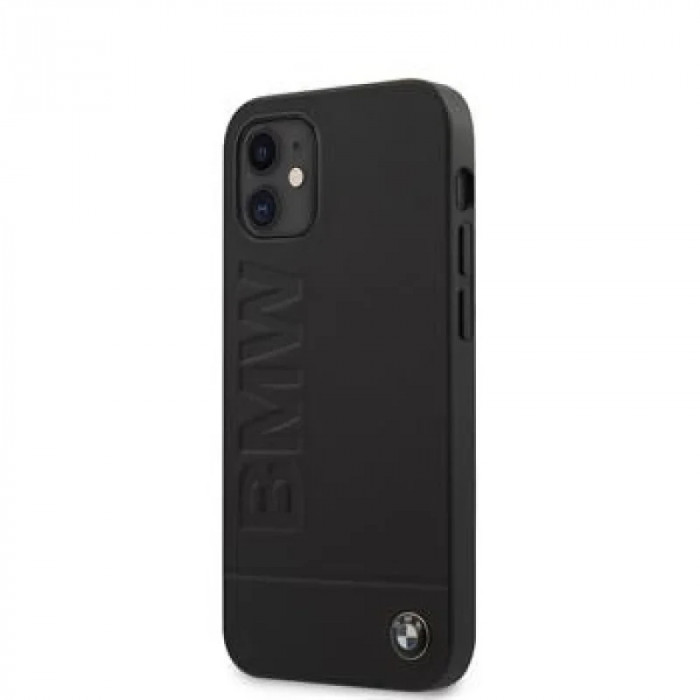 Husa Cover BMW Leather Hot Stamp pentru iPhone 12 Mini Black