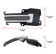 Lampa semnalizare oglinda Honda Civic, 07.2016-2022; Insight (Ze4), 06.2018-, model tuning, montare fata, stanga+dreapta, semnalizare dinamica; LED;