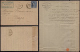 France 1888 Cover + Content Railroad Narbonne a Port-Bou to Bages DB.381