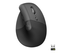 Logitech Lift for Business, Mouse Vertical Ergonomic, Wireless, Graphite
