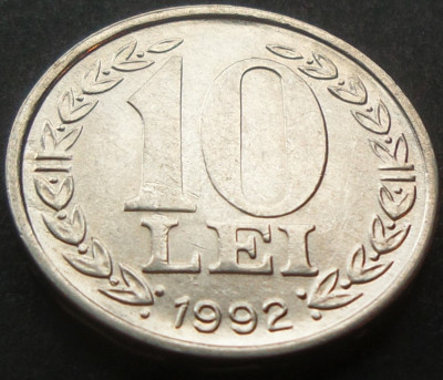 Moneda 10 LEI - ROMANIA, anul 1992 * cod 1586 foto