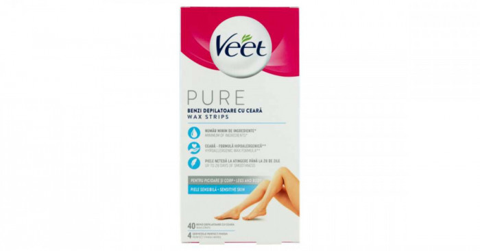 Veet Pure Hideggyanta szalagok &eacute;rz&eacute;keny bőrre 40db