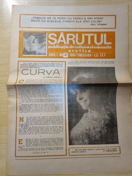 revista de cultura si educatie erotica - sarutul - din anul 1990