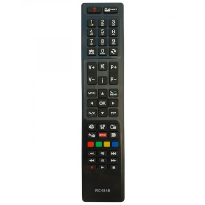 Telecomanda LCD/LED Horizon cu netflix RC-4848, neagra cu functiile telecomenzii originale foto