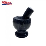 MOJAR CU PISTIL DIN MARMURA, DIA 9.5 CM, NEGRU, VANORA