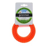 Fir motocoasa Grunman, profil patrat, PVC, 2.7 mm x 15 m