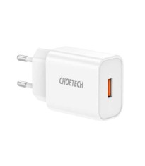 Incarcator retea Choetech 1x USB A QC 3.0 18W alb Q5003-EU-WH