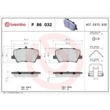 Placute frana Volvo Xc40 (536) 10.17-, Spate, BREMBO