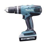 Masina de gaurit si insurubat Makita HP457DWE, acumulator, cu percutie, 2 acumulatori
