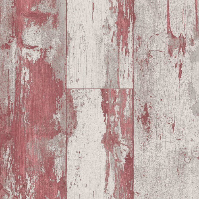 DUTCH WALLCOVERINGS Tapet Wood cu motiv lemnos, rosu si bej GartenMobel Dekor
