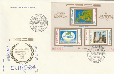 Romania FDC ,CSCE ,nr lista 1043. foto