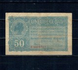Romania 1917 - 50 bani BGR, ocupația germana, circulata