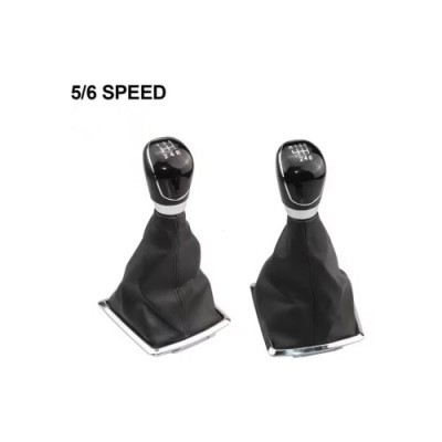 Maner si Manson schimbator imitatie piele compatibil Ford Focus MK2 cu 2 adaptoare pentru 5 si 6 viteze foto