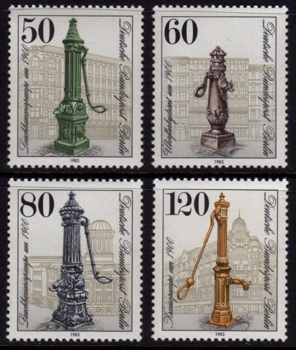 Berlin 1983 - Cișmele, pompe de apa stradale, serie neuzata