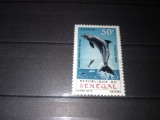 TIMBRE SENEGAL 1970 FAUNA MARINA DELFIN, Nestampilat