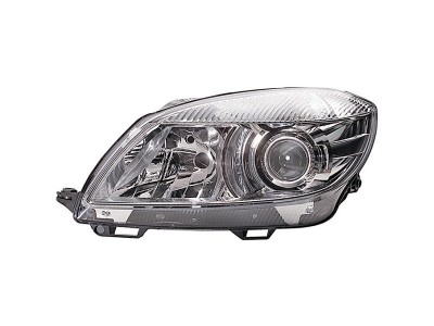 Far Skoda Fabia 2 04.2010-03.2015 Roomster 04.2010-Hella partea Stanga tip bec H7+H7, cu lupa, cu lumina viraje foto