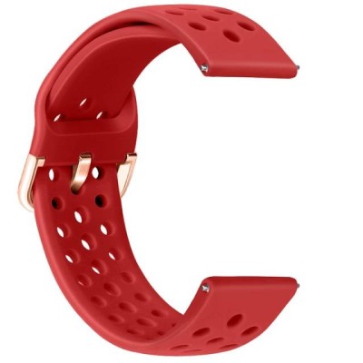 Curea din silicon, compatibila Huawei Watch GT 2 Pro, telescoape Quick Release, 22mm, Rosu foto