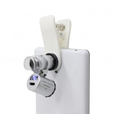 Microscop Cu Clips Pentru Telefon, Marire 60x foto