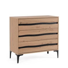 Comoda mdf natur otel negru Melys 80x40x78h