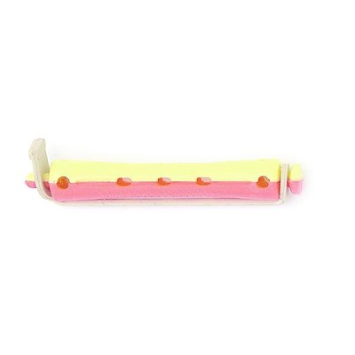 Set 12 bucati bigudiuri din plastic cu elastic pentru permanent Rosu &amp;amp;Galben 60 mm x grosime 9 mm foto