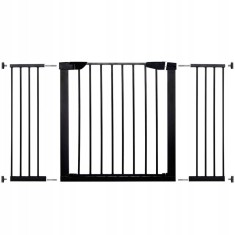 Poarta de siguranta Safety Gate pentru scari, ajustabila 131-138 cm, din otel, neagra Household NewTrend