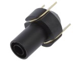 Soclu Banană 4mm 24A Negru PCB Izolat