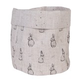 Cumpara ieftin Cos bumbac bej gri Iepurasi 15x16 cm