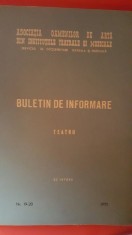 Buletin de informare TEATRU nr. 19-20-Uz intern 1970