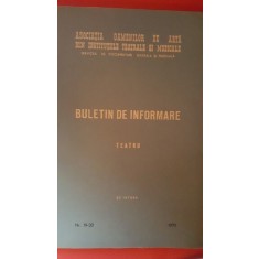 Buletin de informare TEATRU nr. 19-20-Uz intern 1970