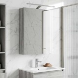 vidaXL Dulap cu oglindă pentru baie Gri Sonoma 50 x 14,5 x 70 cm 889052