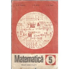 Matematica. Manual pentru clasa a V-a (1978) - C. P. Popovici