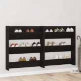 Dulapuri pentru pantofi de perete cu raft Altele 2 pcs Stejar negru