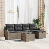 VidaXL Set de canapele pentru grădină 6 pcs Gri 234 x 117 x 85 cm
