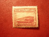 Timbru Newfoundland Canada colonie britanica 1923 , 2c peisaj, Nestampilat