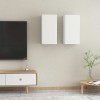 VidaXL Comode TV, 2 buc., alb, 30,5x30x60 cm, lemn prelucrat 803327