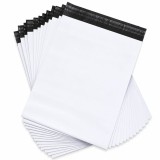 Set 100 Pungi Curierat Autoadezive pentru Ambalare Colete, Rezistente la Transport, Grosime 50 Microni, Alb la Exterior si Negru la Interior, 500 x 70