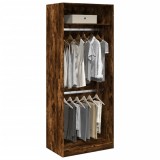 Gossi sifonier, stejar fumuriu, 80x50x200 cm, lemn prelucrat
