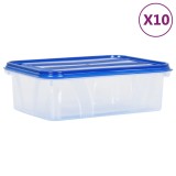 Recipiente depozitare alimente cu capace, 10 buc., PP