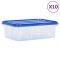 Recipiente depozitare alimente cu capace, 10 buc., PP